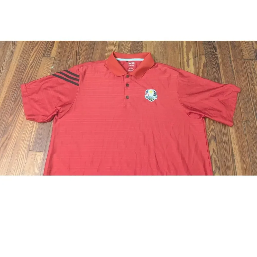 Adidas Clima Cool Ryder Cup Red Mens XL Polo